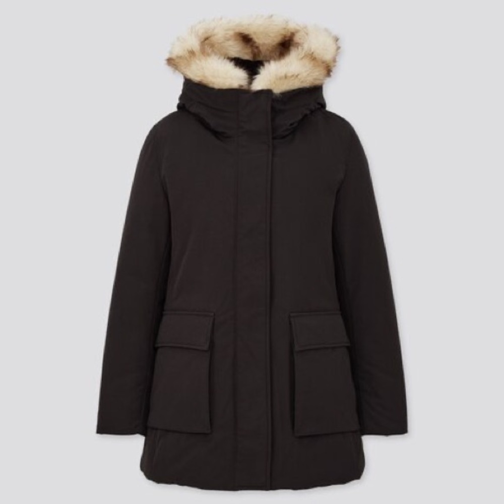 UNIQLO Ultra Warm Down Short Coat - Black